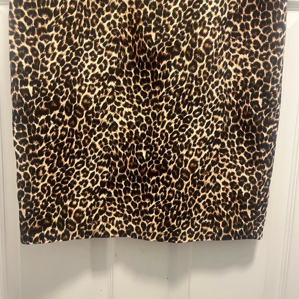 Pinup Couture Black and Leopard Print Midi Skirt - Picture 5 of 11